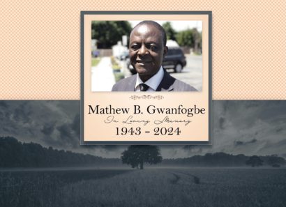 Professor Mathew B. Gwanfogbe